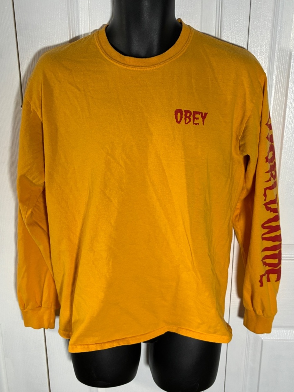 Obey Worldwide Propaganda Yellow Midnight Poison Long Sleeve Shirt
